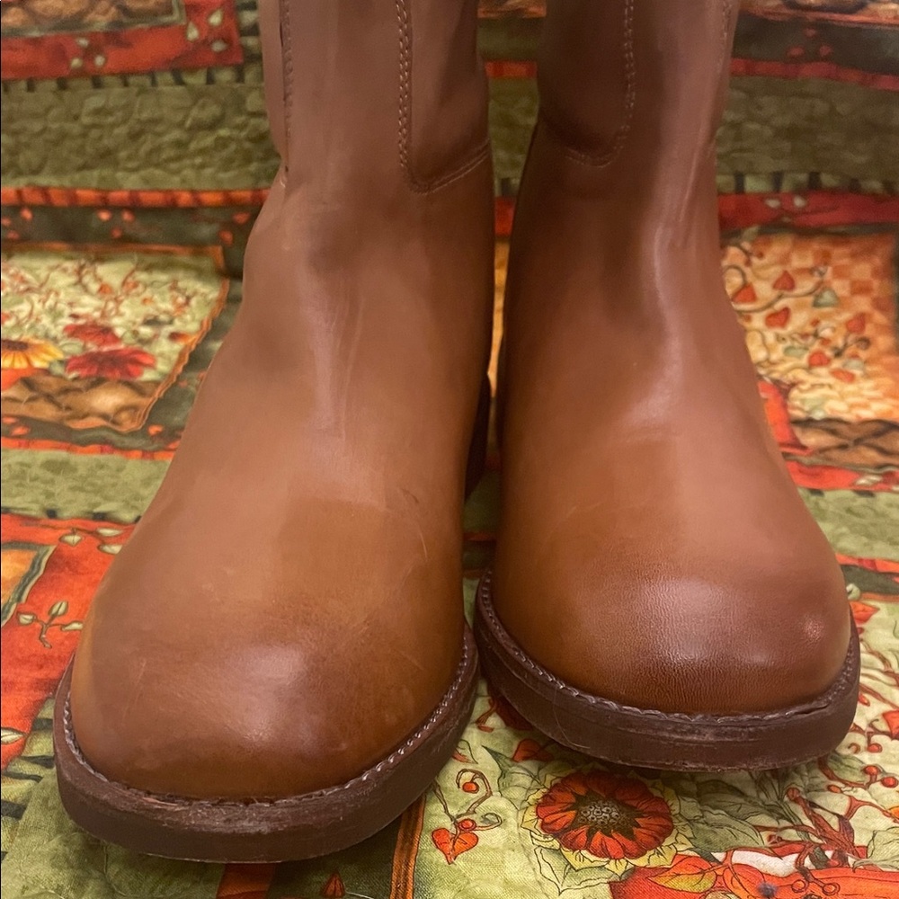 #62 Free People Over Knee Leather Boots sz 8 NWOT zipper &mini buckle in back . - Picture 6 of 8